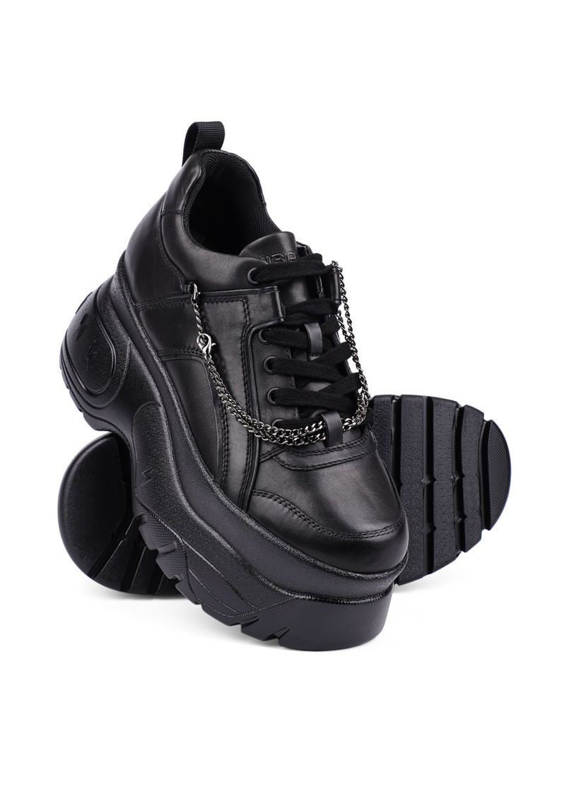 Чорні всесезонні жіночі кросівки jr901-11 чорний шкіра MIRATON