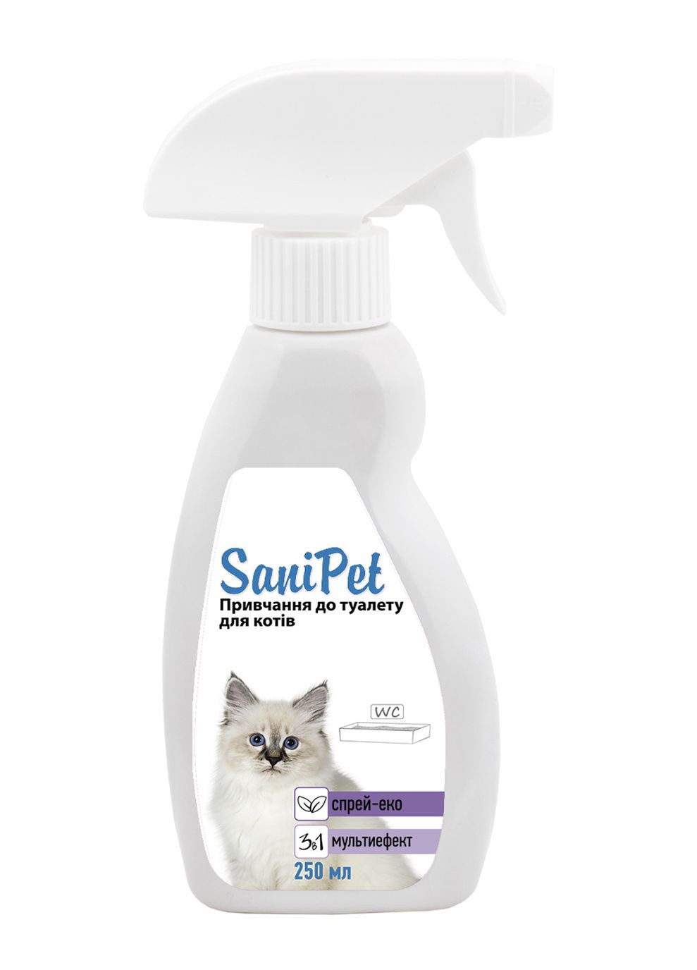 Спрей для приучения к туалету SaniPet для кошек, 250 мл (4823082405626) ProVET (279567678)