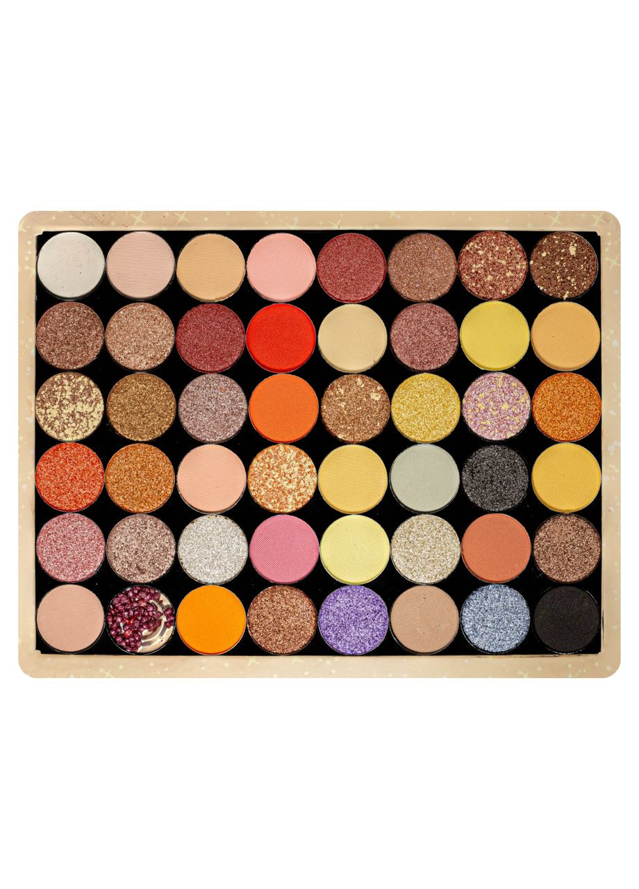 Палетка теней для век матовые перламутровые шиммерные 48 оттенков Naughty 600800 Huda Beauty (300676791)