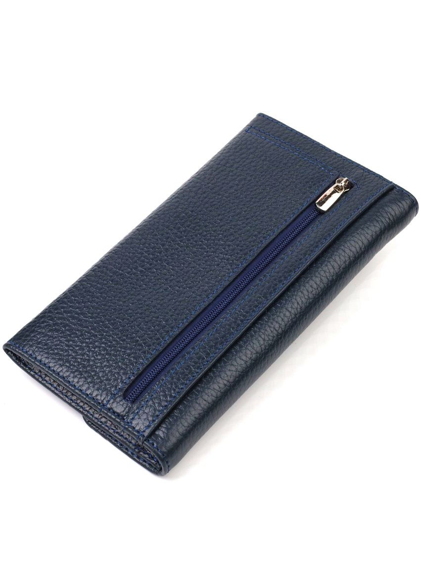 Жіноче шкіряне портмоне з монетницею та відділеннями для карт синє (sku_21702) No Brand (328218857)