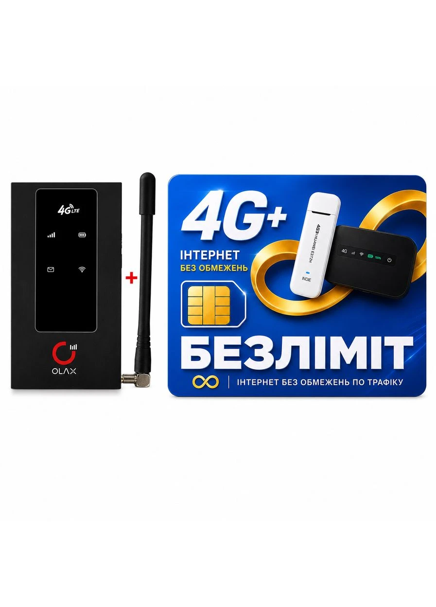 Мобільний 4G модем/роутер USB WI-FI 3G/4G LTE MF 981 з антенним роз'ємом + Подарунок - сімкарта для інтернету Київстар Olax (388366247)