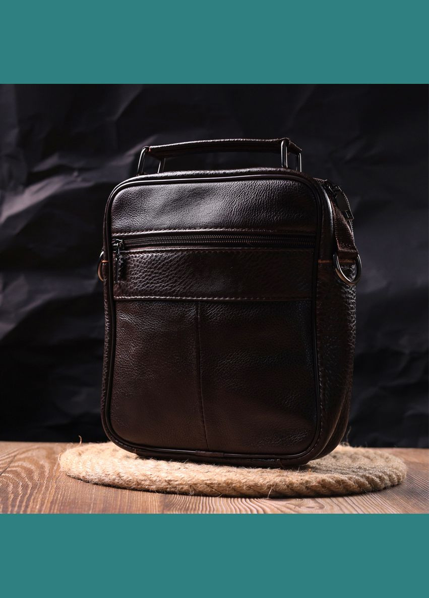 Сумка чоловіча через плече шкіряна 21272 Коричнева Vintage (302008795)