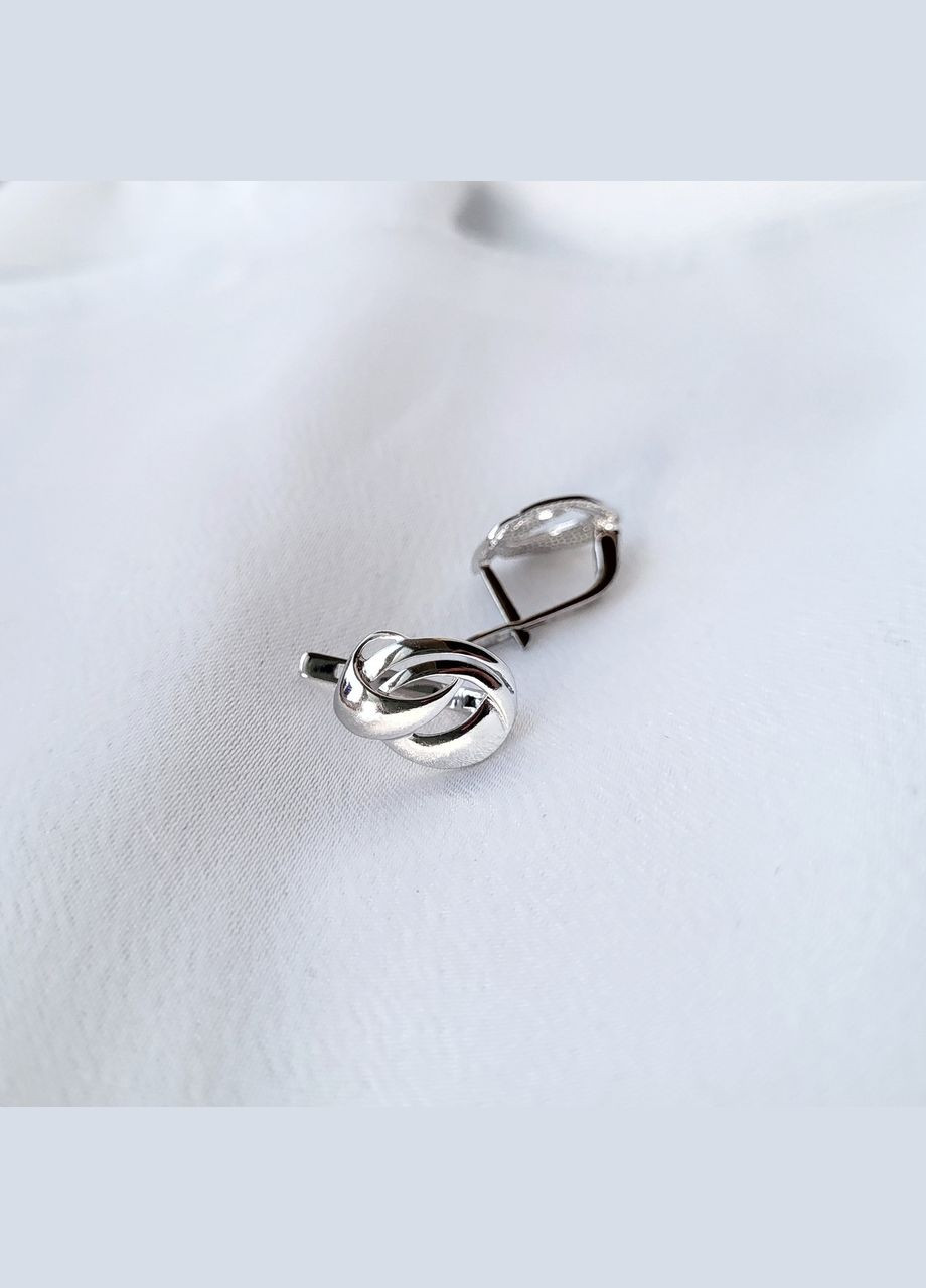 Серебряные серьги Завиток без камней серебро 925 пробы Родированное 53021р 3,00г No Brand (306741906)