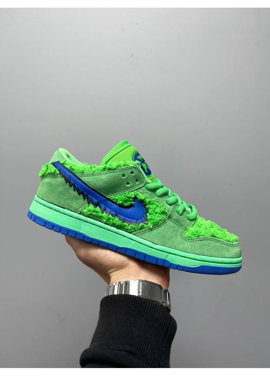 КРОСІВКИ ЖІНОЧІ NIKE SB DUNK X GRATEFUL DEAD BEARS GREEN НАЙК СБ ДАНК No Brand сірі демісезони (367173311)