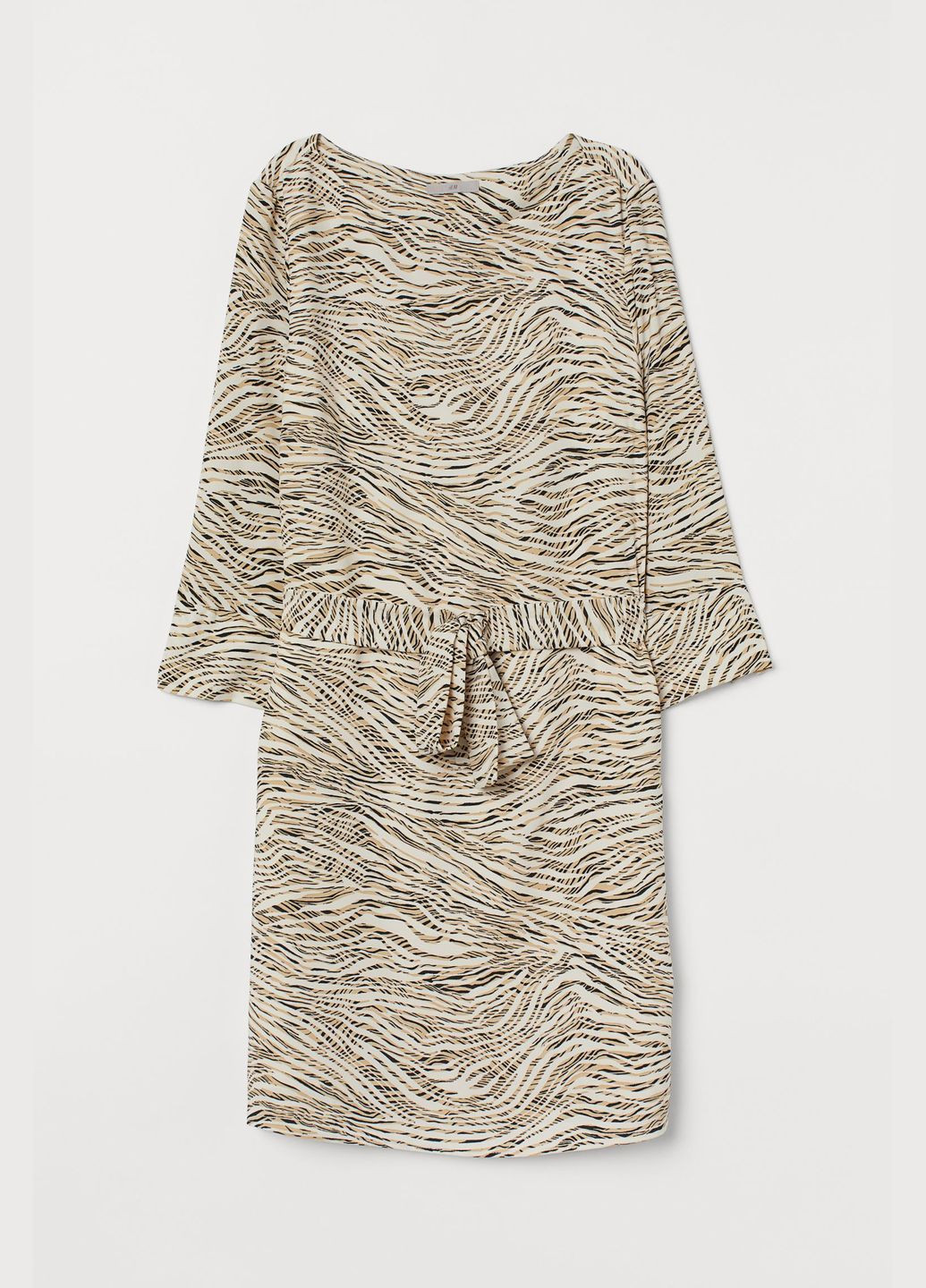 Бежева повсякденний плаття, сукня H&M з малюнком