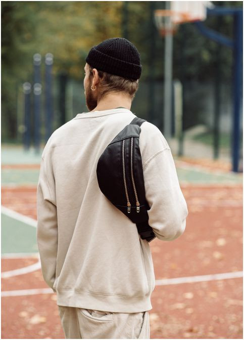 Сумка на пояс Hoso MTS черная натуральная кожа (R-82333101m-VS) Sambag (302450055)