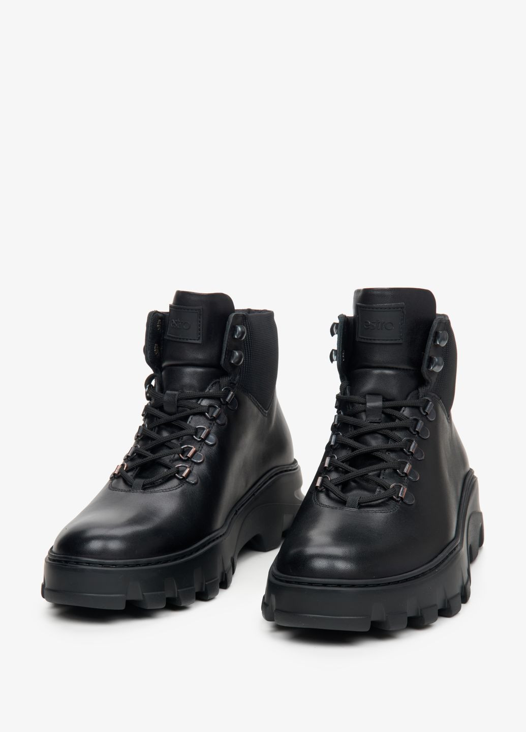 Черные осенние ботинки, цвет черный Estro