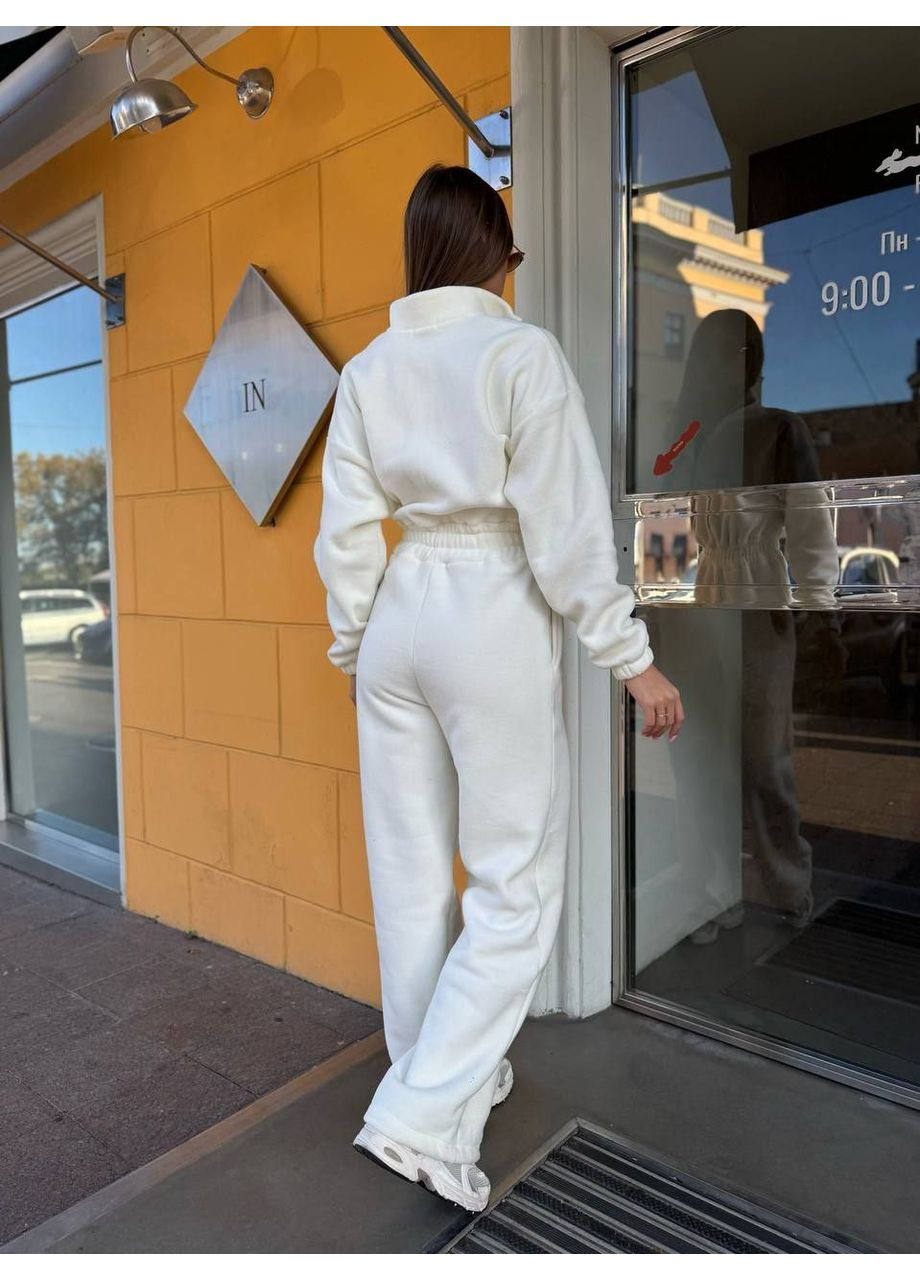 Женский флисовый комбинезон Osoblyva комбинезон-брюки молочный