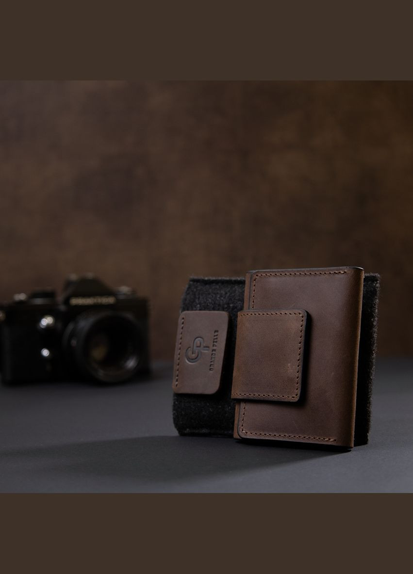 Чоловіча шкіряна візитниця 11362 Коричневий Grande Pelle (298566895)