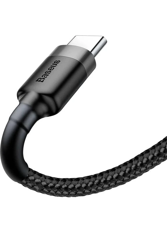 Кабель Cafule Cable USB - USB Type-C 3 м Grey/Black (CATKLF-UG1) Baseus (335009033)