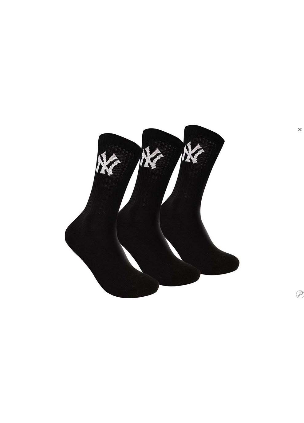 Шкарпетки Crew 3-pack Чорний New York Yankees (367592831)
