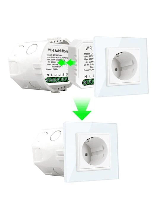 Розумний вимикач Pro Line WiFi Switch (1 клавіша/розетка) Pro Line WiFi Switch (432421) Tervix (338565165)