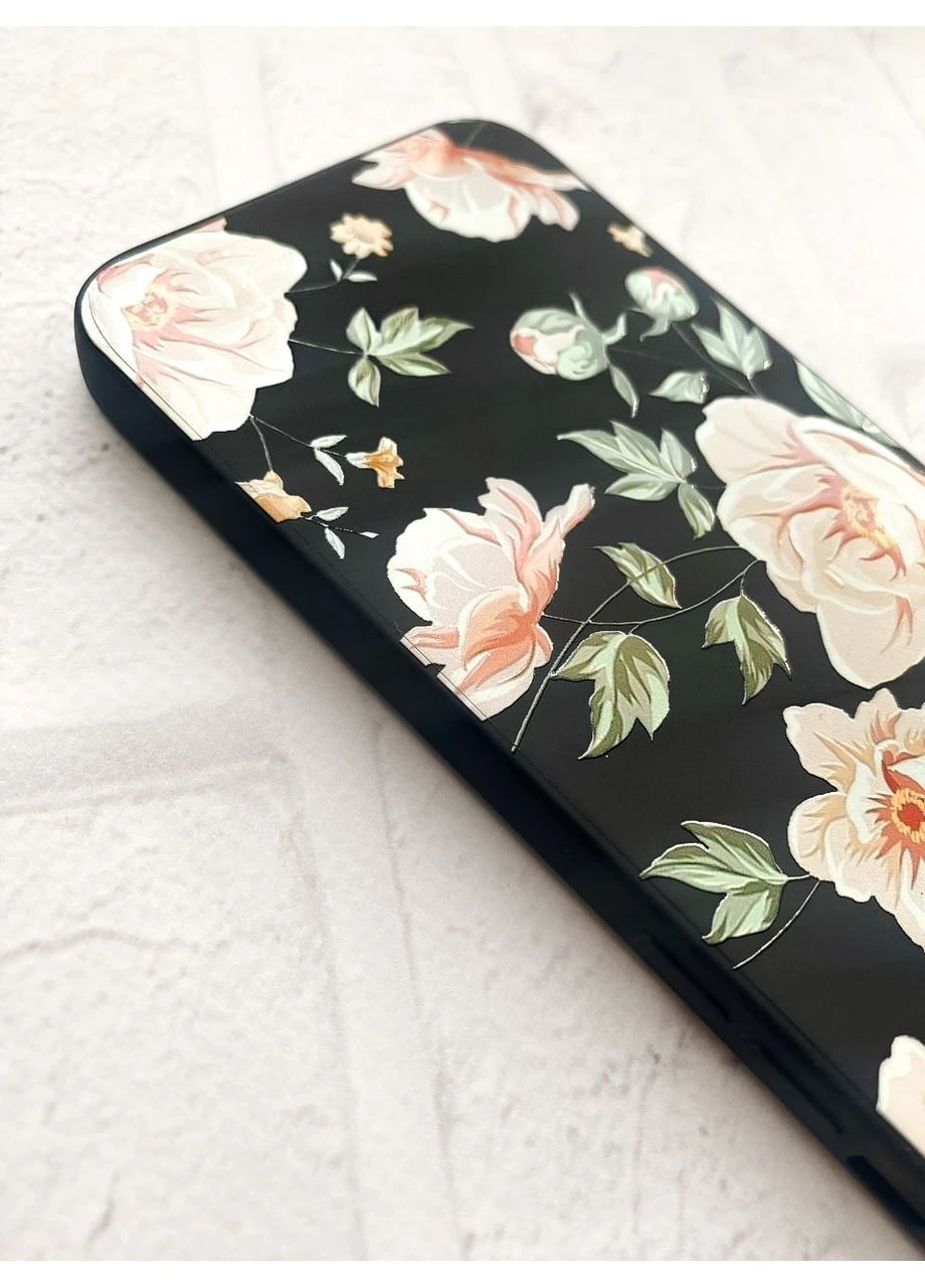 Матовий чохол на iPhone 15 Plus Чорний:: Квіти пастельні (принт 277) CASE CONTROL (360661336)