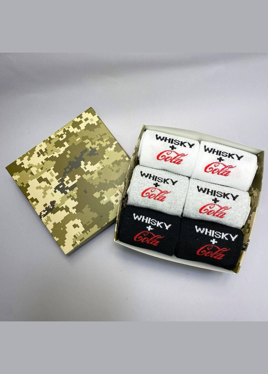 Комбіновані бокс чоловічих шкарпеток 40-45 на 6 пар у подарунковій коробці Vakko (306940914)