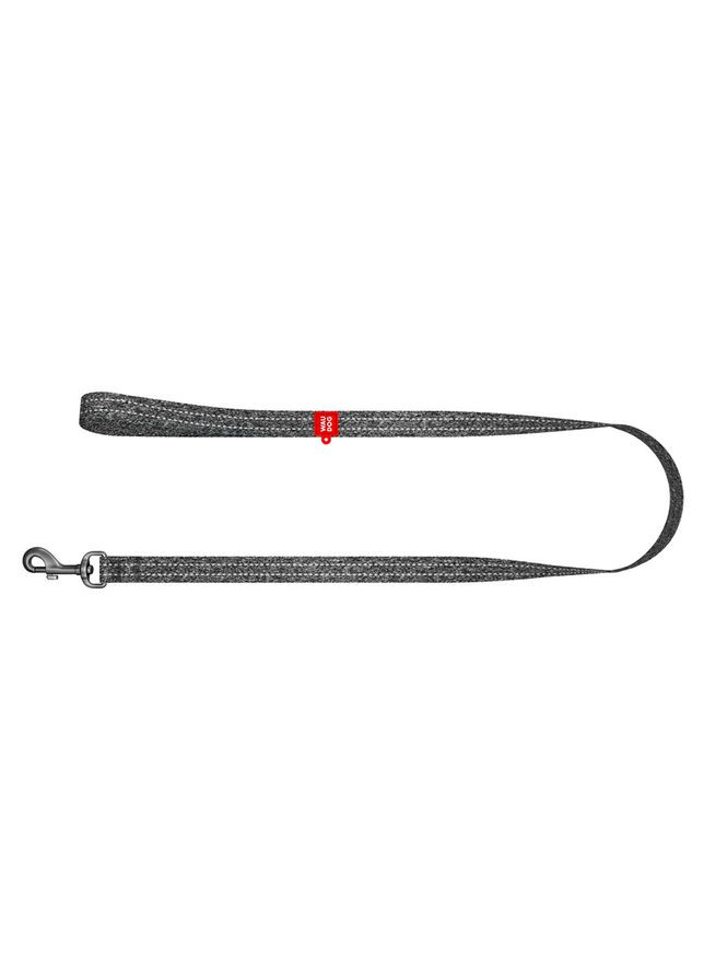 Повідець для собак з відновленої бавовни WAUDOG Re-cotton світловідбиваючий,, Ш 25 мм, Д 500 см сірий No Brand (363199371)