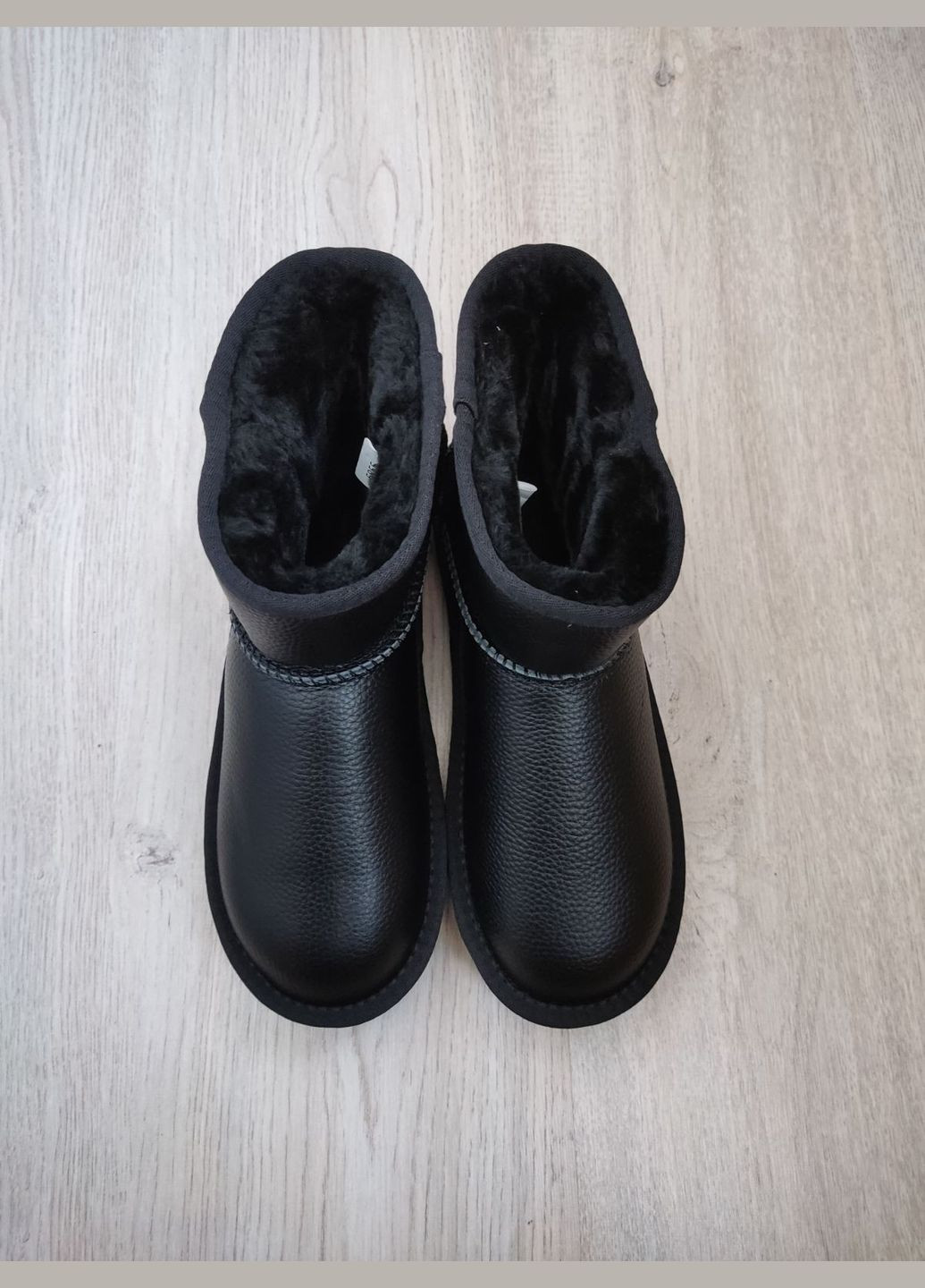 Низькі шкіряні уггі, короткі шкіряні уггі, зимові чоботи mini ugg Hengji (305663664)