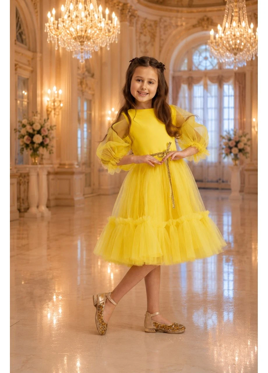 Жёлтое платье No Brand (359472924)
