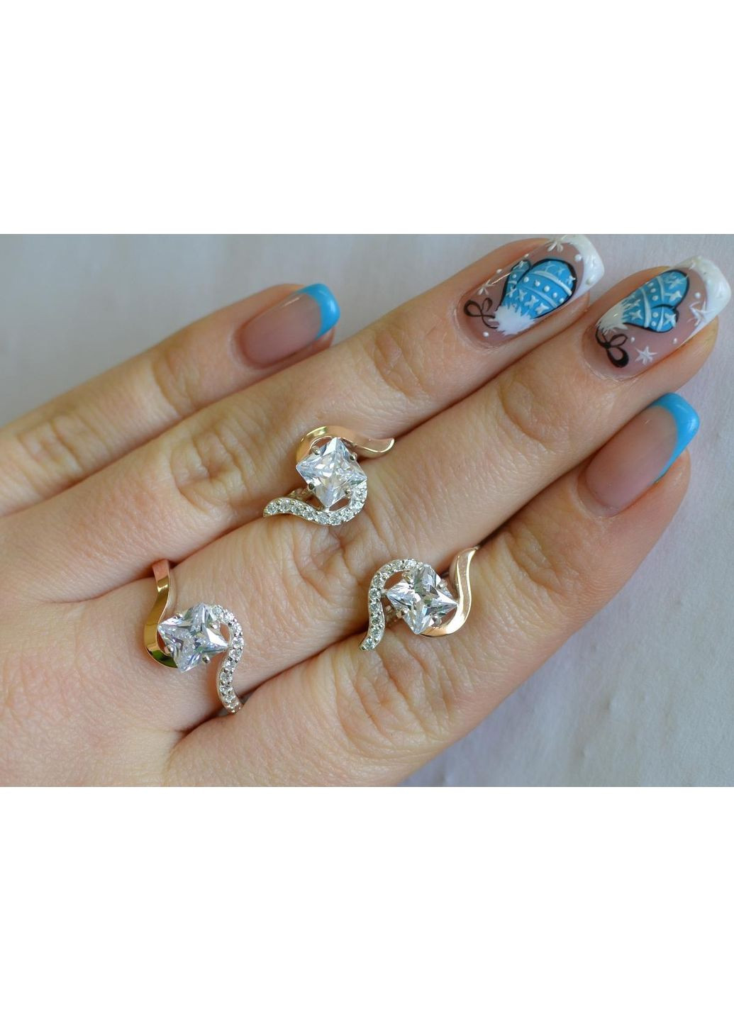 Серебряный набор с золотыми накладками Silver Style (367268262)