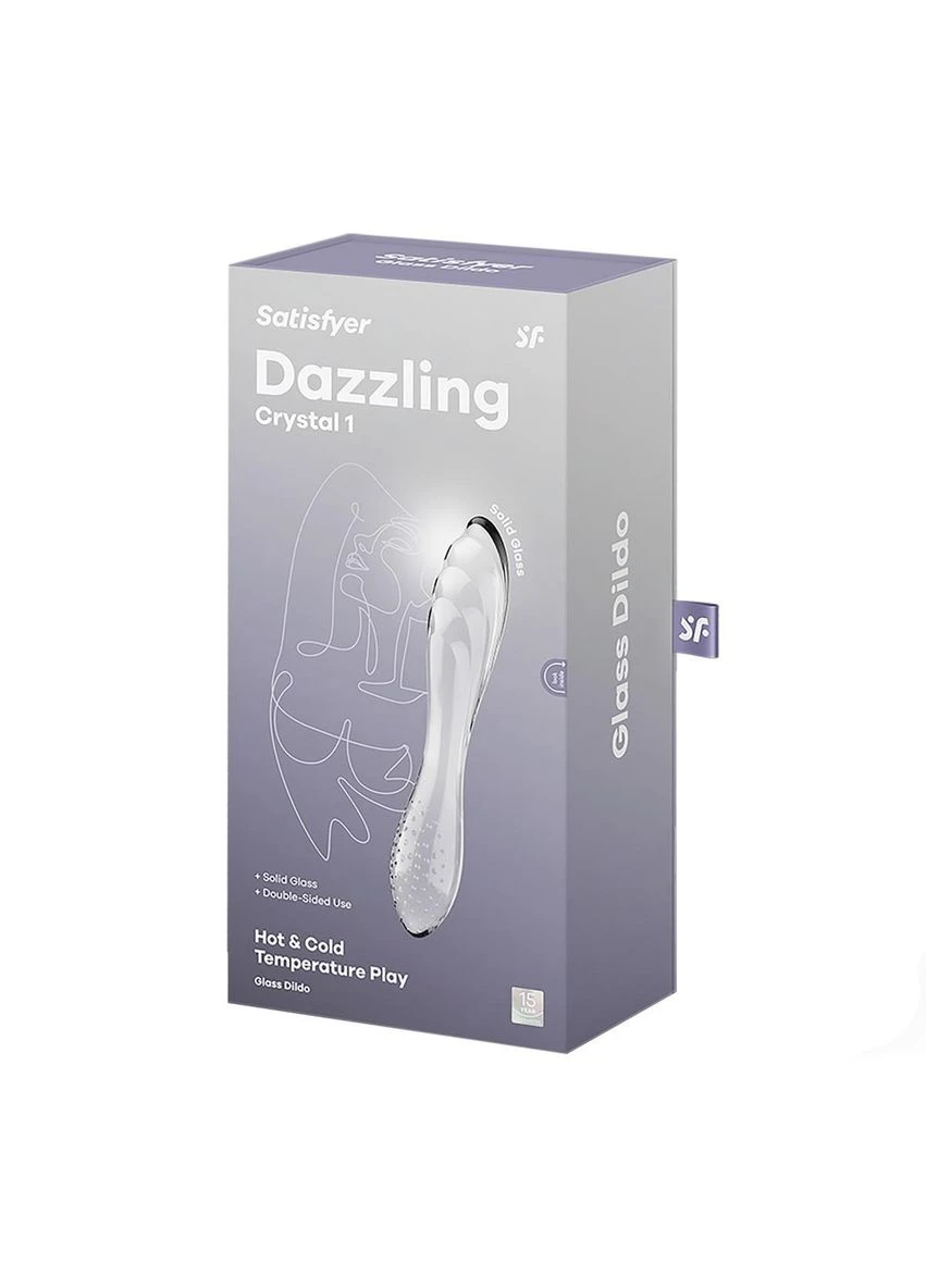 Скляний фалоімітатор Dazzling Crystal 1 Transparent Satisfyer (383116289)