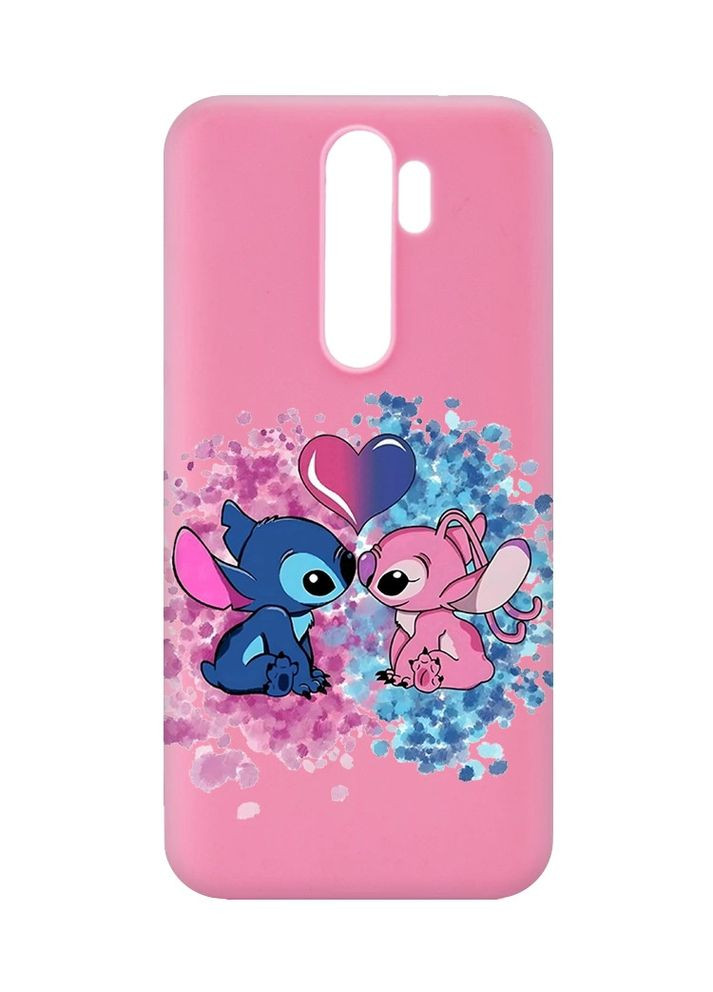 Матовий рожевий чохол на Xiaomi Redmi Note 8 Pro Стіч і Ангел (принт 391) Creative (360704251)