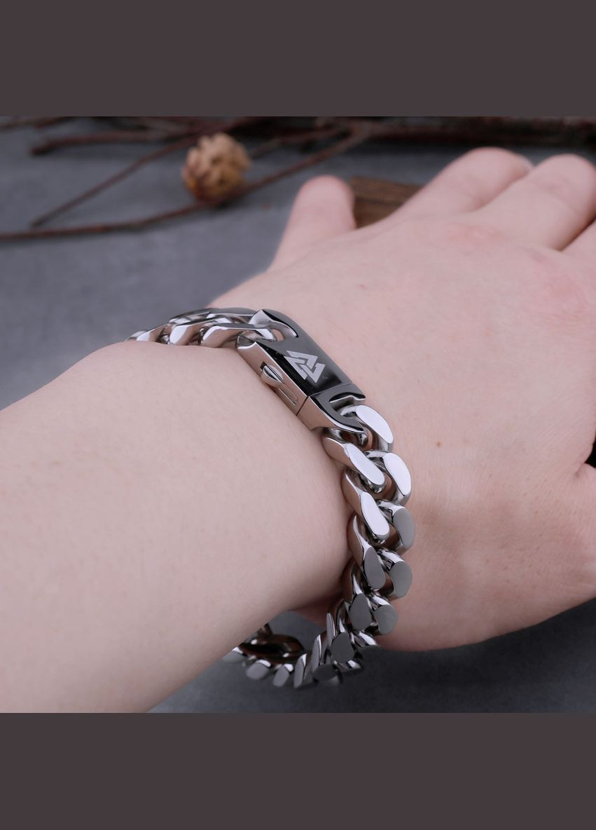 Браслет чоловічий сталевий на руку сріблястий Avalon VK-R156 (330775608)