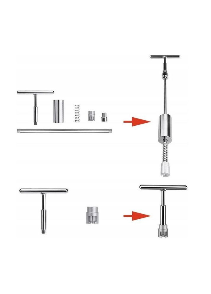 Обратный молоток для вытягивания вмятин с грибками 18 шт и Клеем 5 шт (24 предметов) (R051046) Icar (349843522)