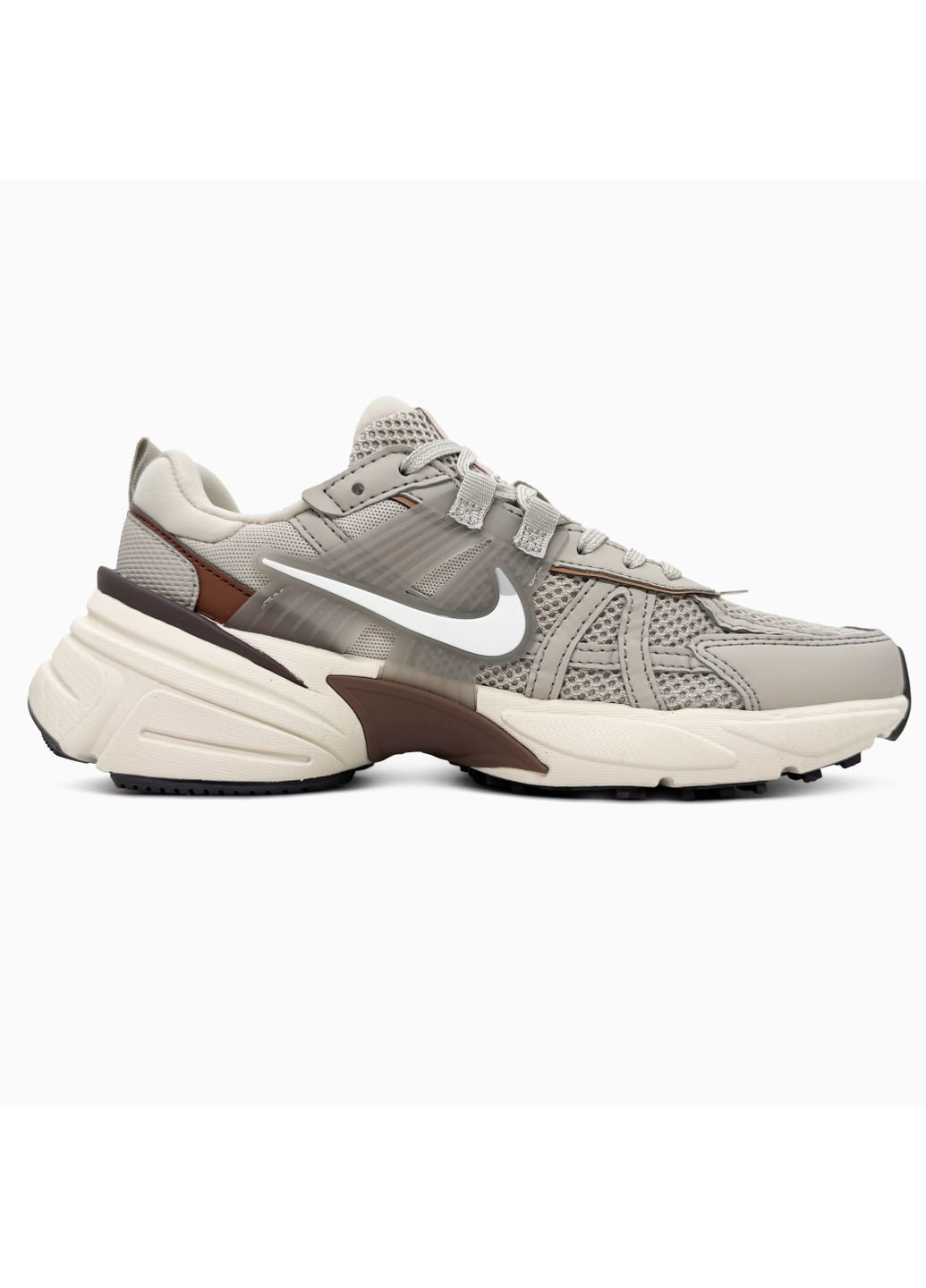 Кроссовки женские Nike V2K Runtekk Grey Brown | Найк В2К Рантек серые No Brand серые демисезоны (372795558)
