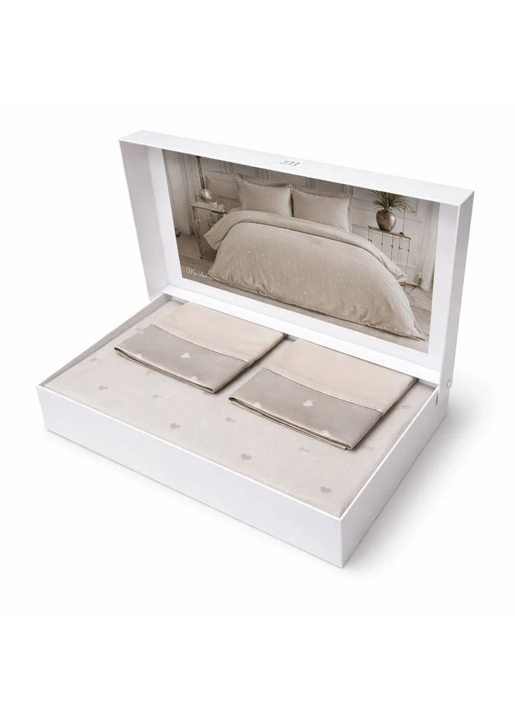 Комплект постільної білизни My Love Gri сатин люкс 220-200 см сірий Tivolyo Home (381108371)