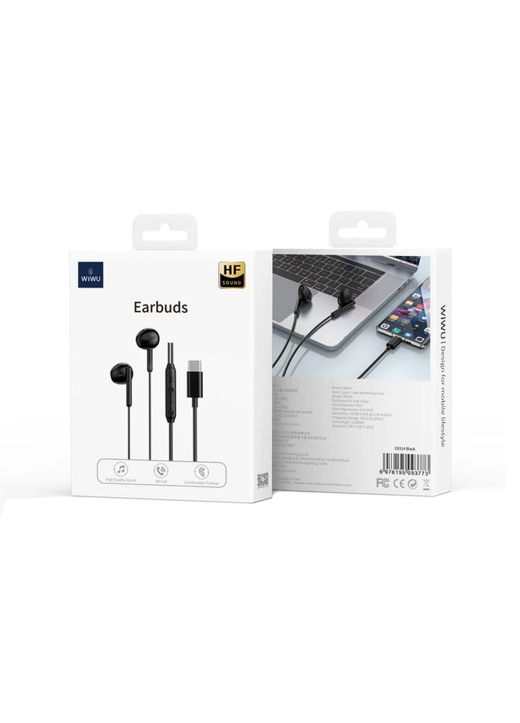 Навушники дротові EB314 Wired Earphone (Type-C) WIWU (389297790)