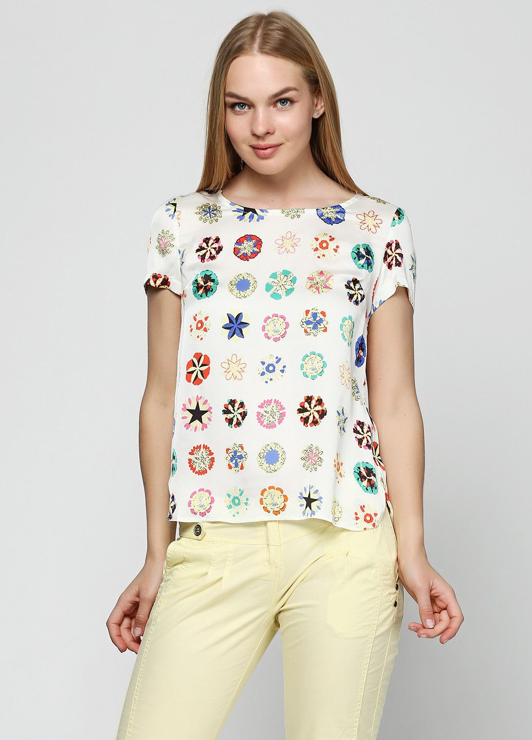 Молочна блуза синій Axel