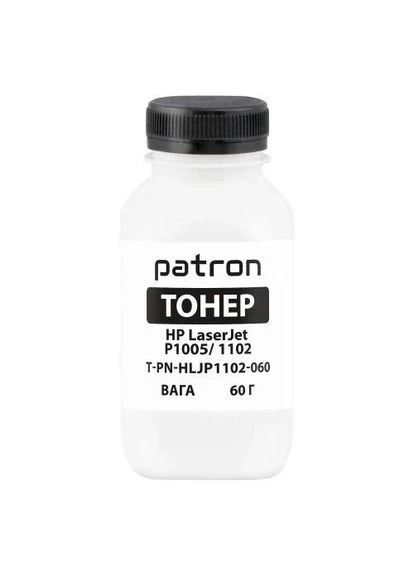 Тонер HP LJ P1005/1505/M1120/M1522, Canon LBP-3010/3100/3250, 60 г, (PN-HLJP1102-060) T-PN-HLJP1102-060 Patron (395353054)
