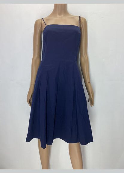 Темно-синее кэжуал платье с открытой спиной Ralph Lauren однотонное