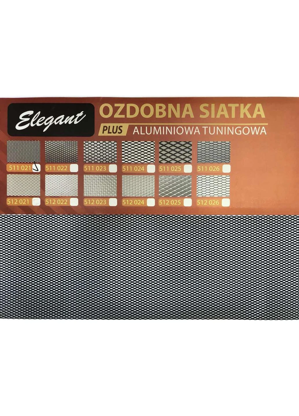 Сітка бампера №1 1м х20 см EL 511021 чорна в упаковці Elegant (390494119)