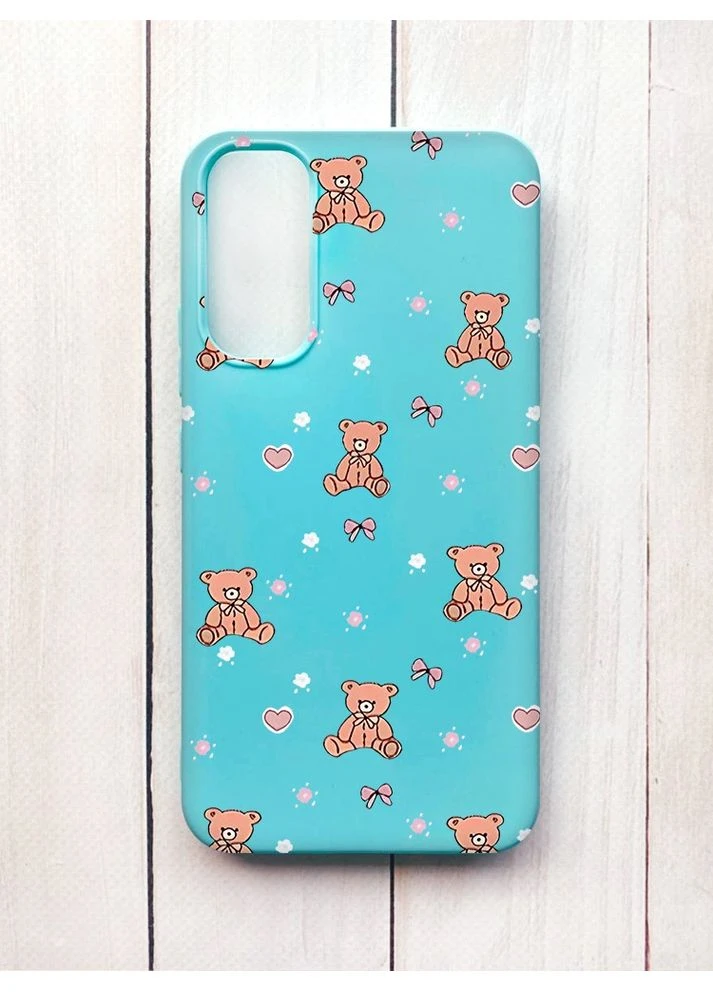 Матовий чохол на Samsung A34 5G Бірюзовий Медвежата (принт 418) Creative (361111954)