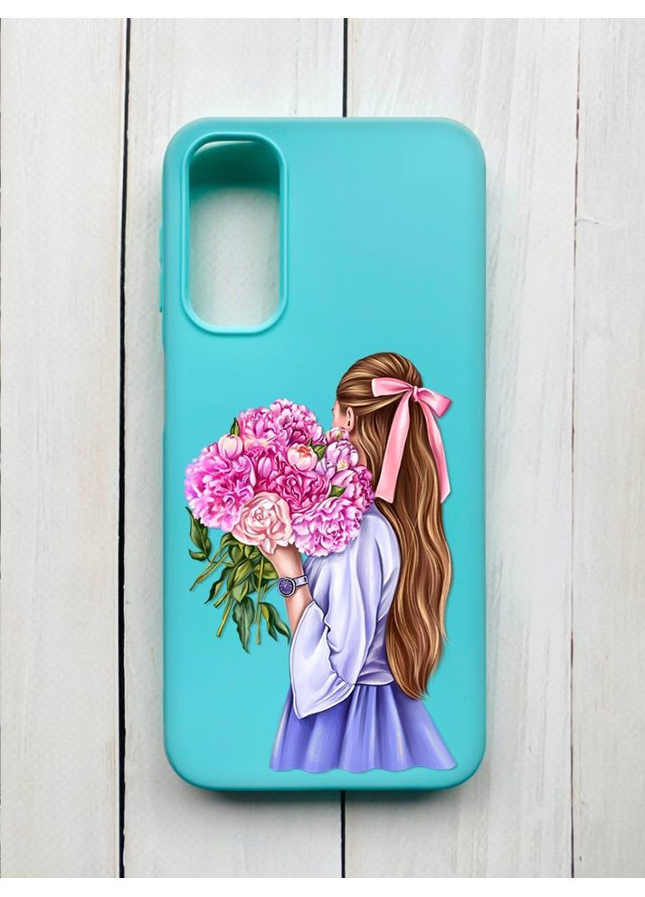 Матовый чехол на Samsung Galaxy A24:: Девушка с пионами (принт 11) CASE CONTROL (360667730)