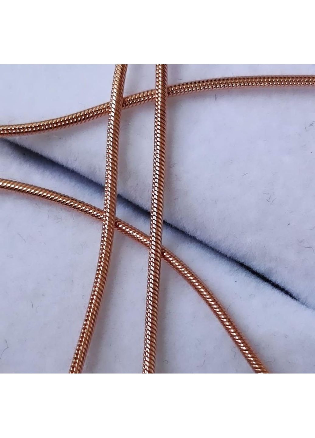 Серебряная цепочка Снейк в позолоте 40 см No Brand (366882897)