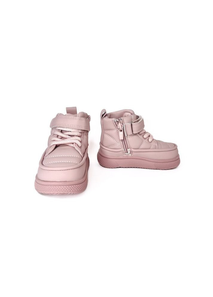 Пудровые демисезонные хайтопы 22 г 14 см пудровый артикул д369 GFB