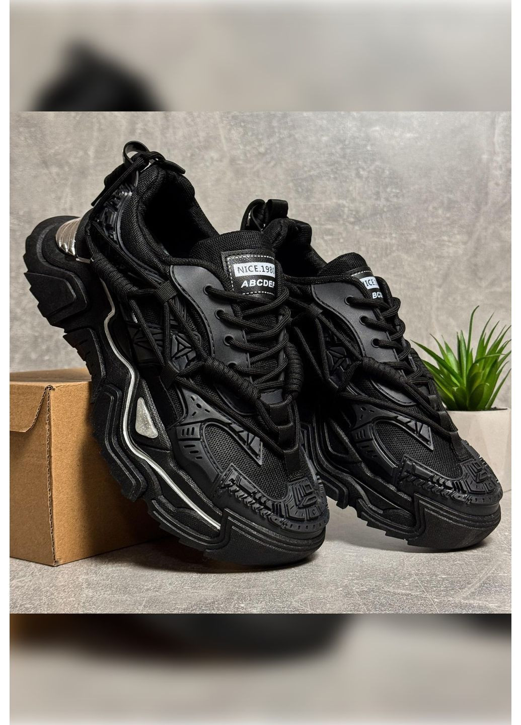 Черные демисезонные кроссовки мужские Stilli