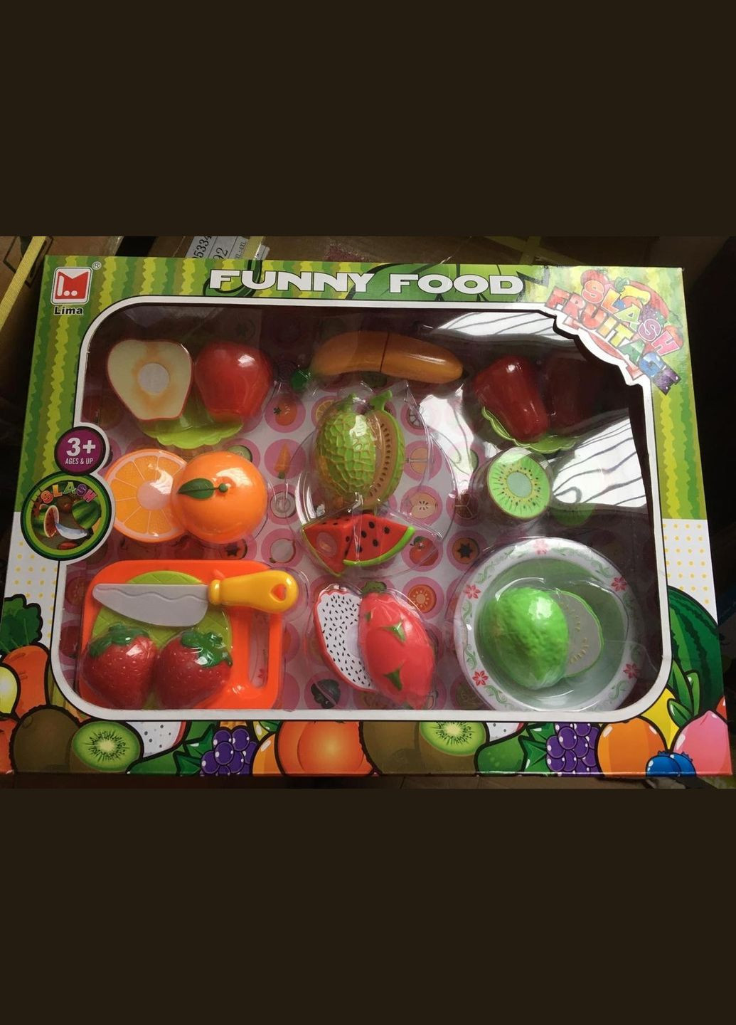 Продукты (набор) на липучке, овощи, тарелки 4шт, в кор., 4232-6,5см618B No Brand (301648945)