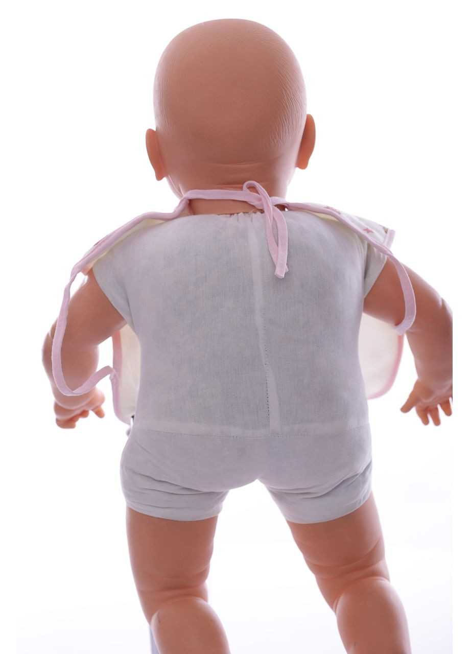 Нагрудник для девочки трикотажный 25*30 с мишкой розовый 0м+ (37710) BABYKROHA (297197917)