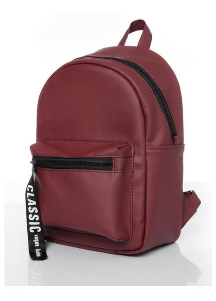 Рюкзак женский из экокожи 8 л городской маленький Бордовый 39753 Sambag (355884735)