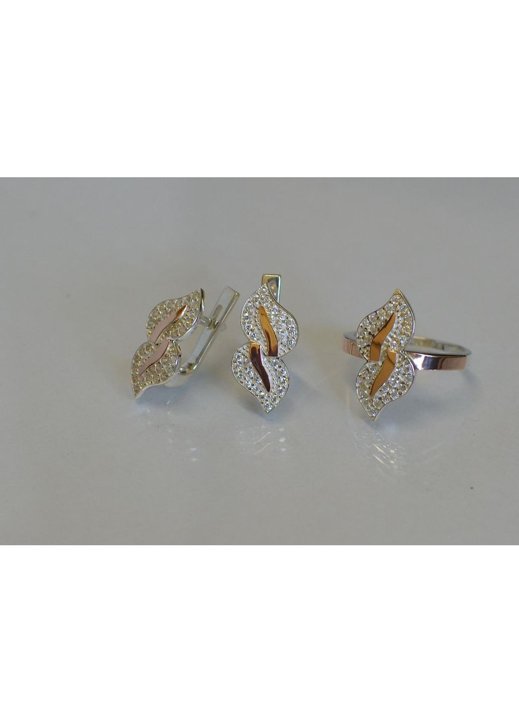 Набор кольца и серьги серебряные Silver Style (367268243)