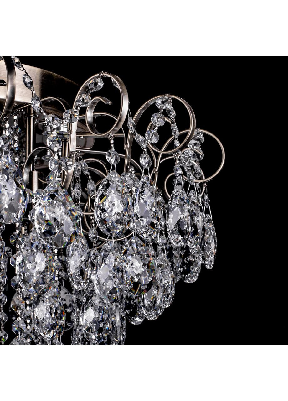 Хрустальная люстра, классическая с пультом и LED подсветкой на 8 лампочек античная бронза E1136/8+8/AB No Brand (352229882)