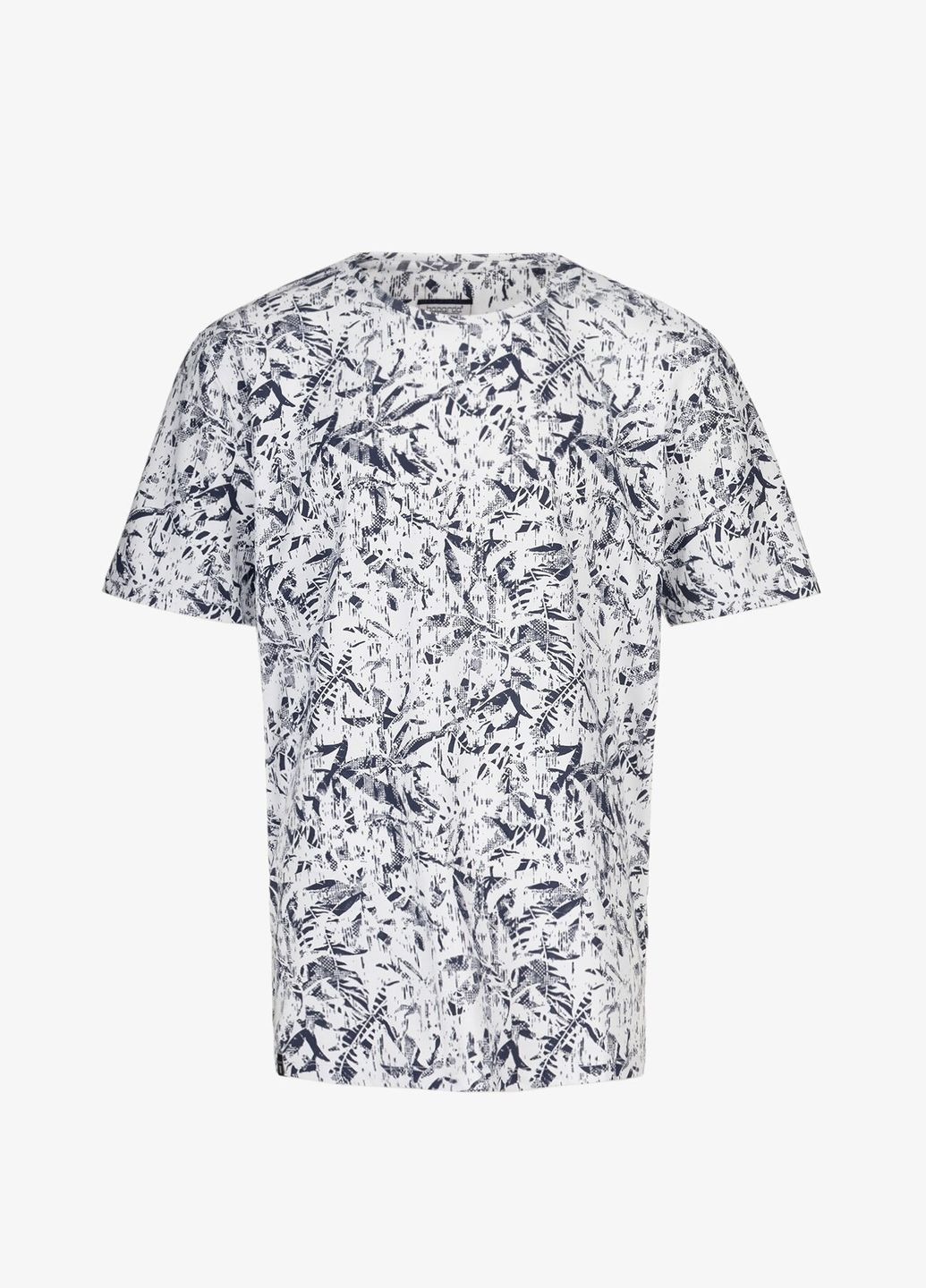 Біла футболка з візерунком чоловіча 2129 shop (2000991070967) Jean Piere