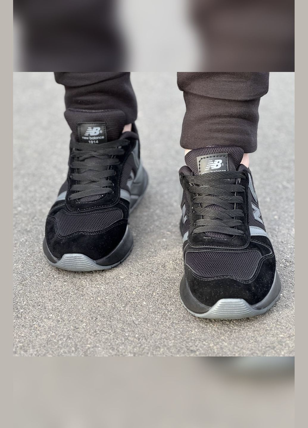 Черные демисезонные мужские стильные кроссовки No Brand