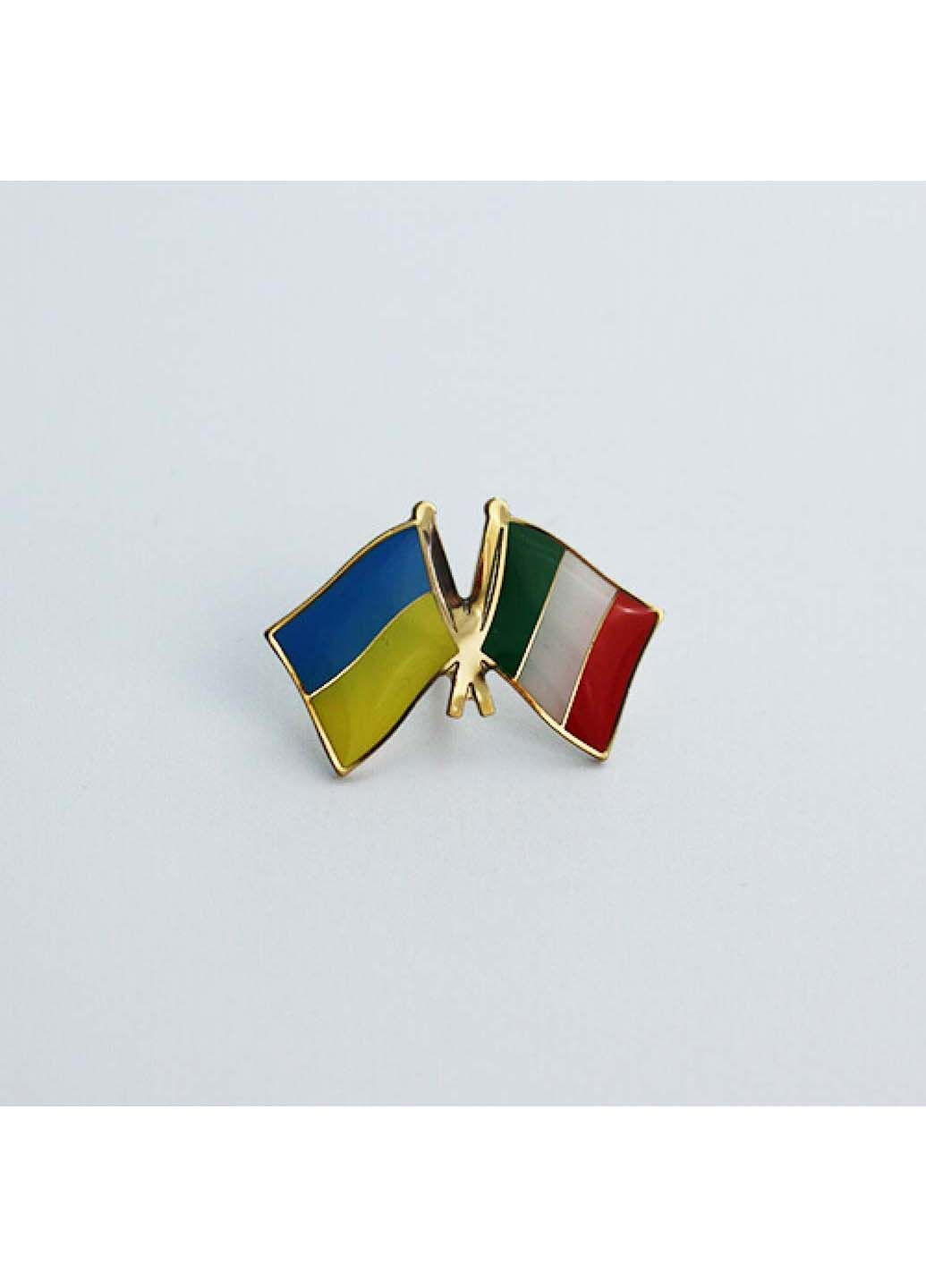 Значок Прапори України Італії 26х17 мм Dobroznak (292338543)