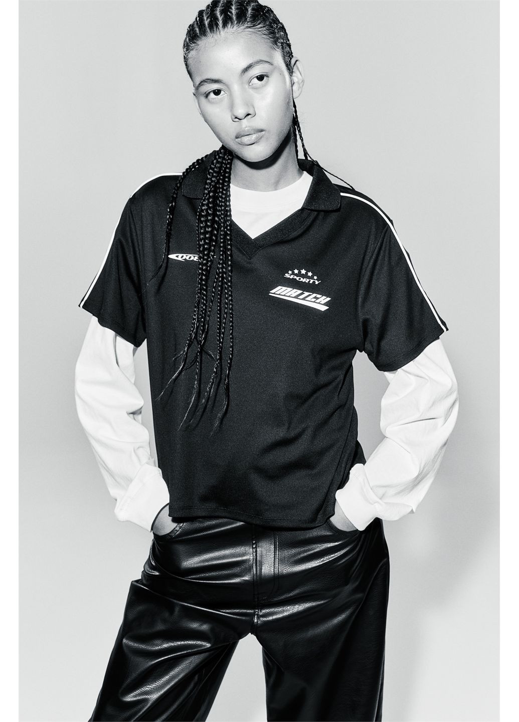 Широкі штани з еко шкіри H&M (360576383)