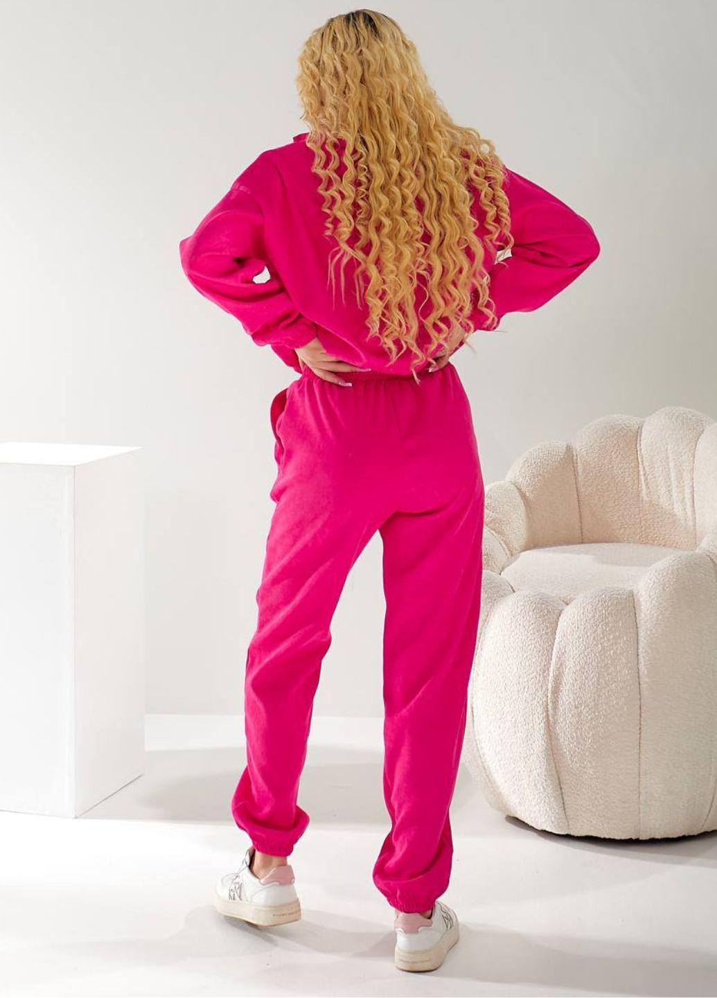 Базовый повседневный вельветовый костюм двойка: кофта на молнии с воротником молнией + штаны Україна (328214577)