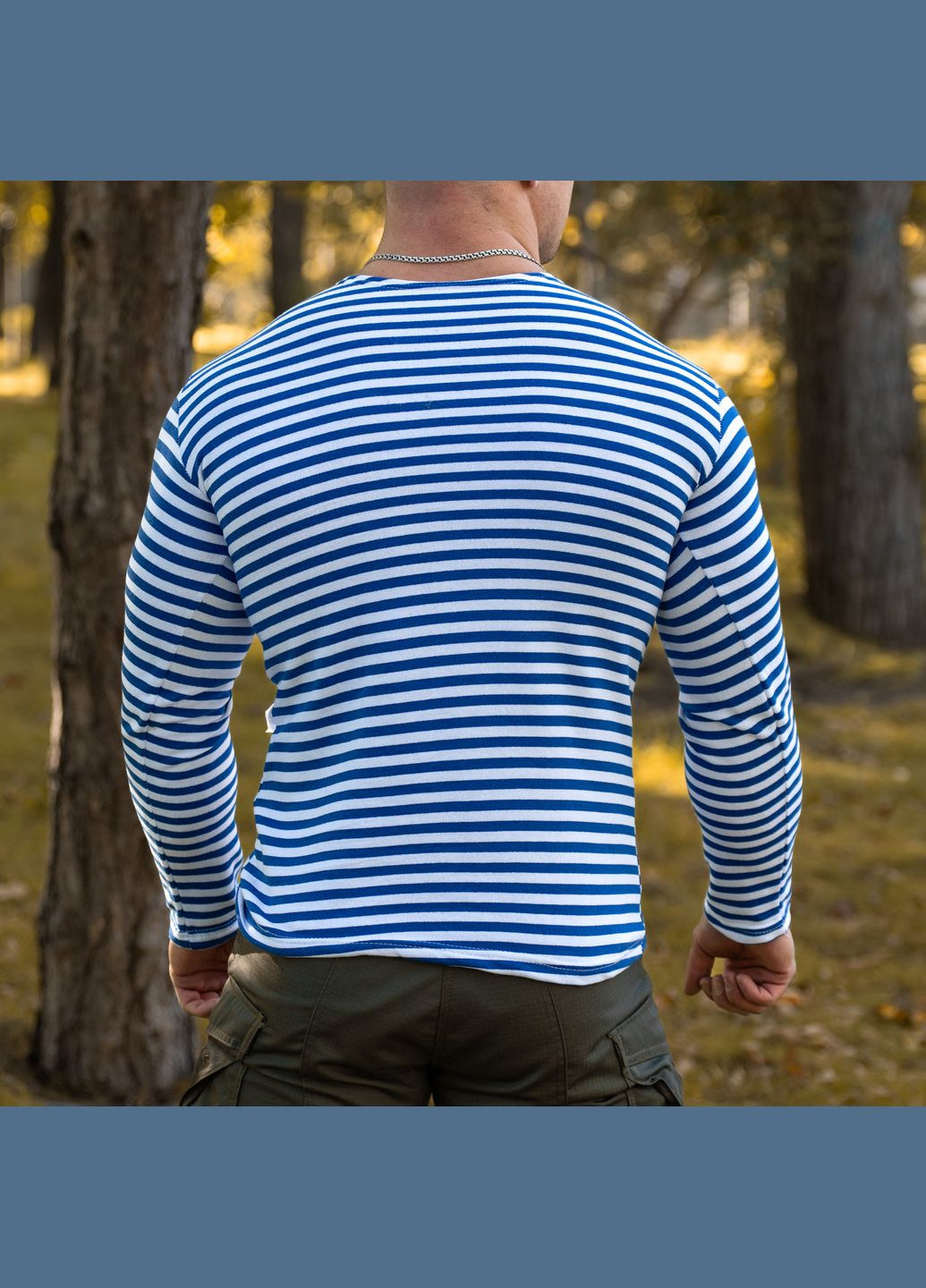 Тільняшка з довгим рукавом Синя смужка Klost (317665803)