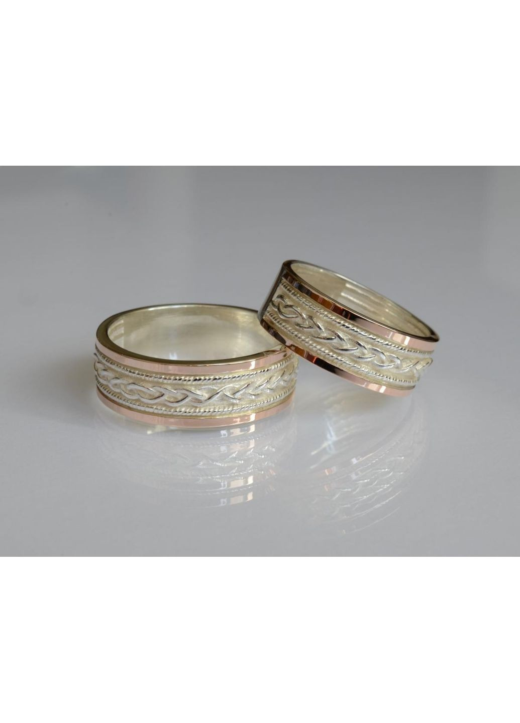 Обручальное кольцо серебро с золотом Silver Style (367113076)